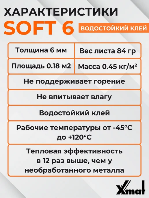 Шумоизоляция Комфорт Софт 6мм. Теплоизоляция самоклеящаяся, Софт, фото 4