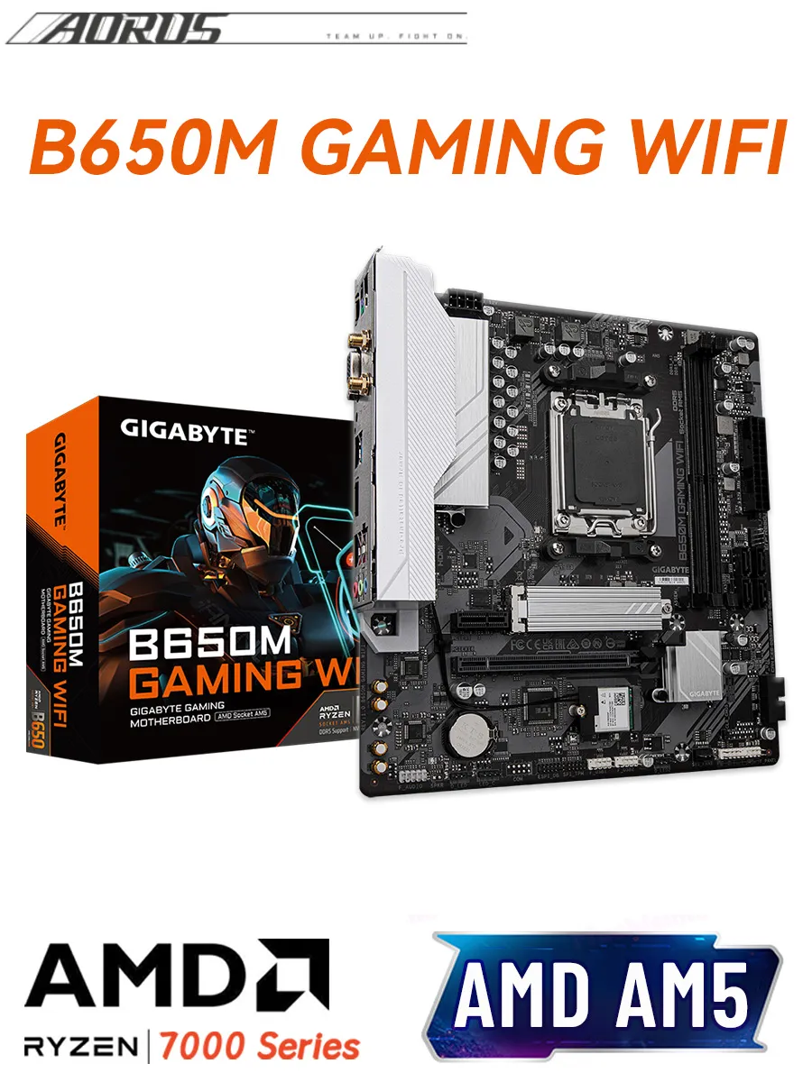 Gigabyte Материнская плата AMD B650 B650M GAMING WIFI AM5 DDR5 Mirco-…