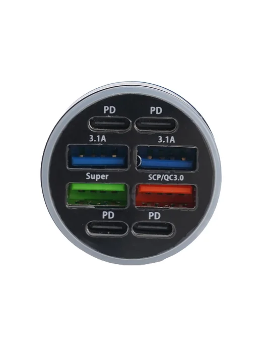 4 USB 4 PD Цифровой дисплей автомобильное зарядное устройств, вариант, фото 4