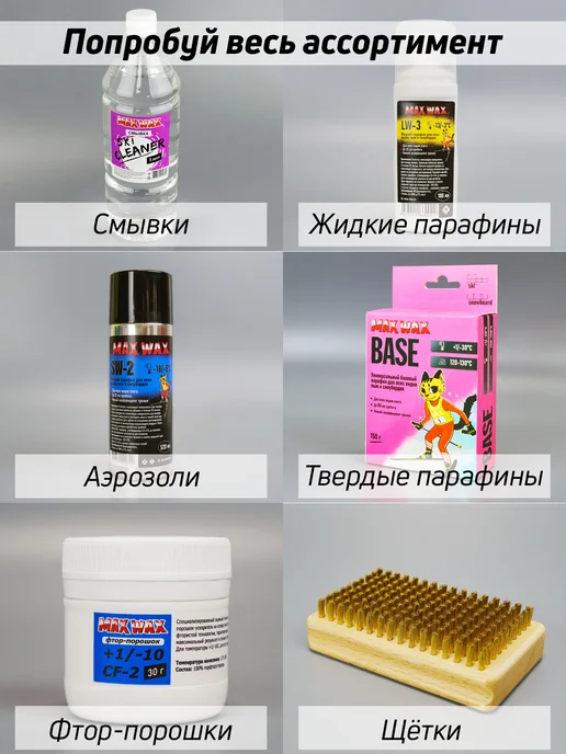 Max Wax Аэрозоль для лыж и сноуборда SW-1 на погоду -30 -10, 520 мл, 520 мл, фото 6