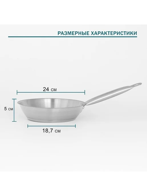 Hanna Knövell Стальная кастрюля для индукционных плит 24 см, серый