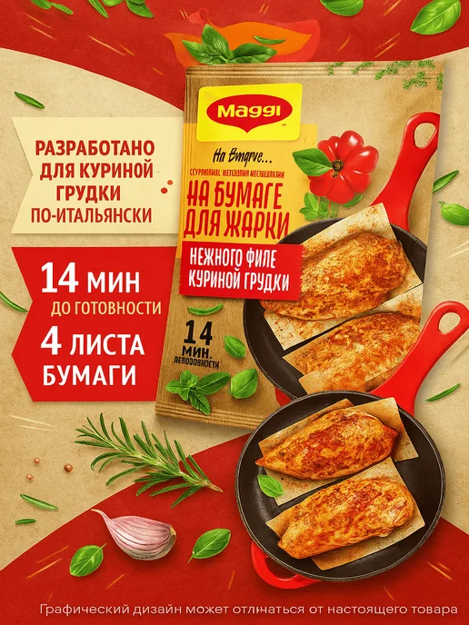 Maggi Приправа На второе для куриной грудки, смесь на бумаге, 30,6, вариант