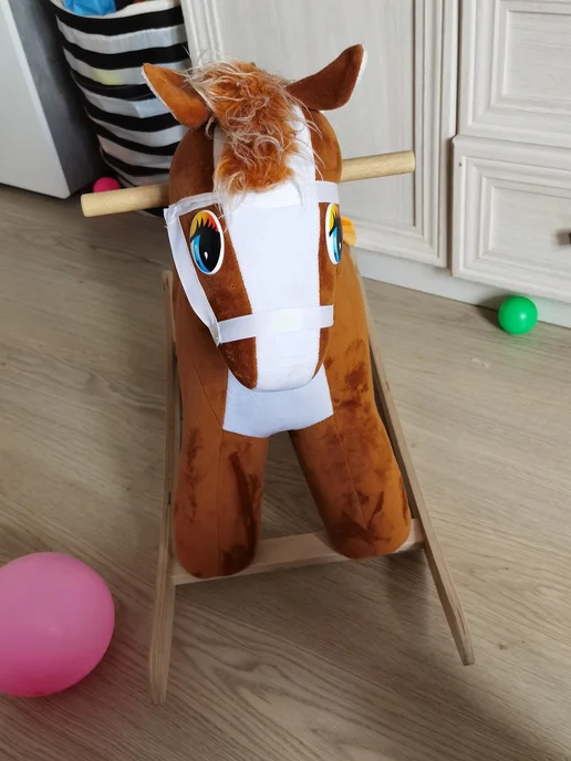 игого Лошадка качалка, коричневый, фото 2