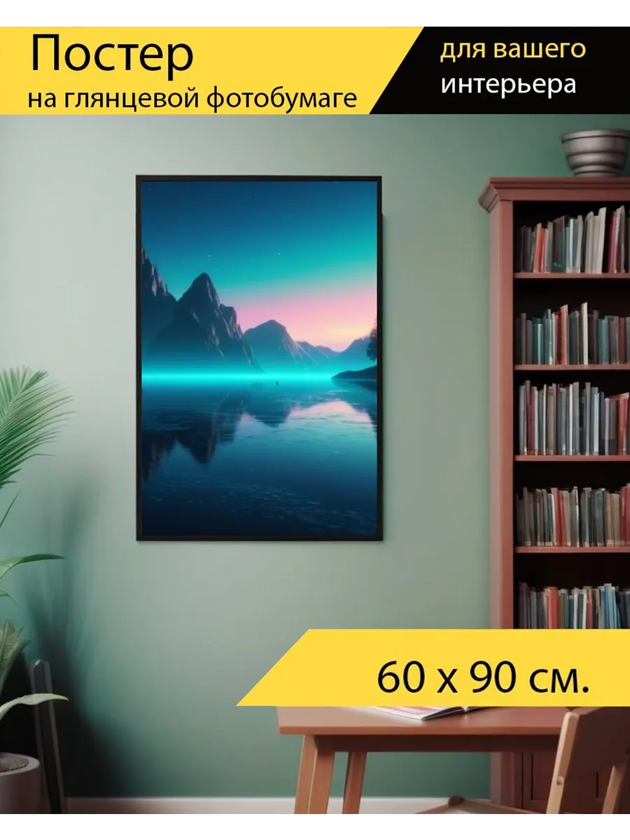 Постер "Видео пейзаж с музыкой красивый" 60x90см.