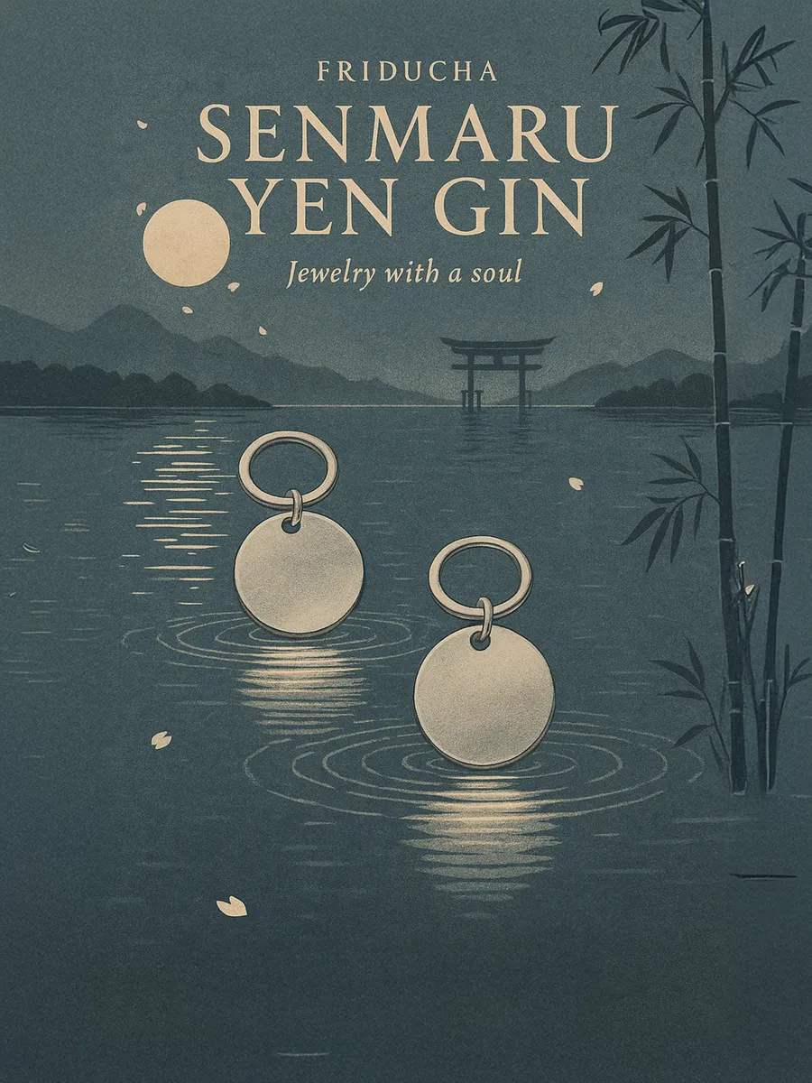 Подвески Yen Gin, монетки 12 мм, родий, 2 шт