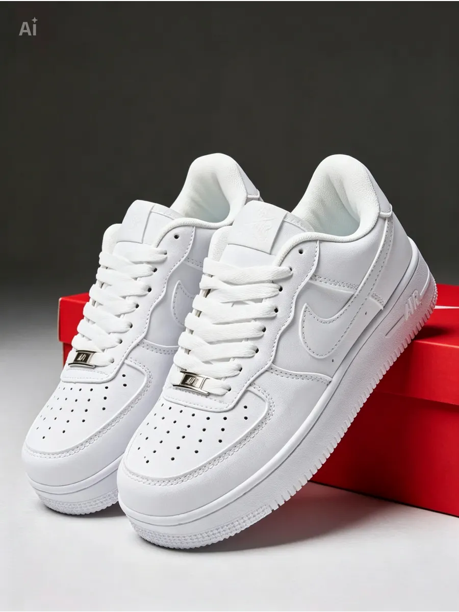 Кроссовки Air Force 1 форсы белые кеды летние дышащие