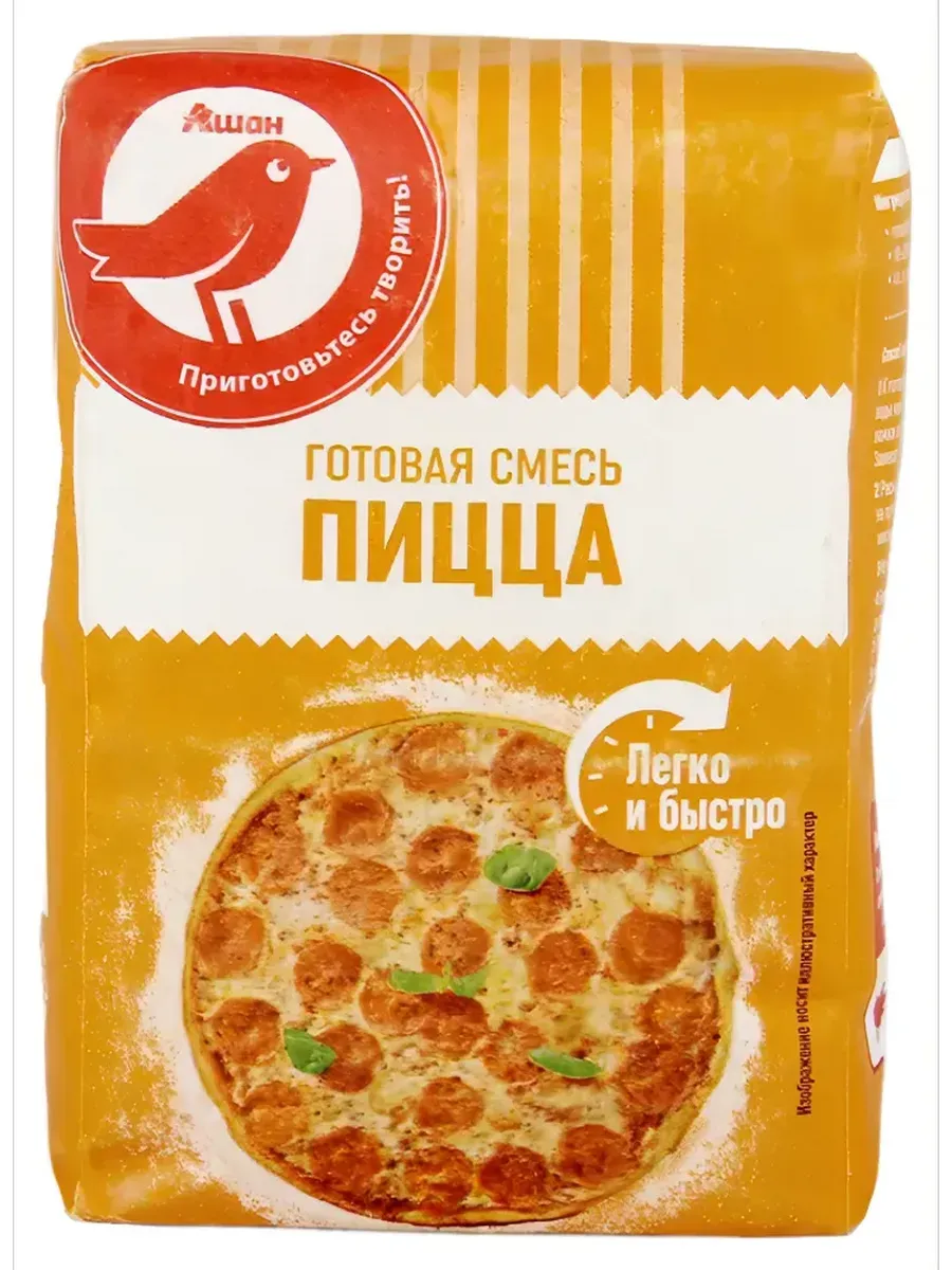 Смесь для пиццы АШАН Красная птица 400 г