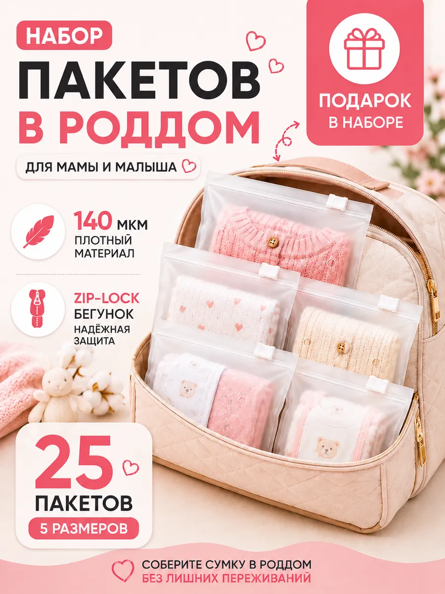 Набор зип пакетов в роддом