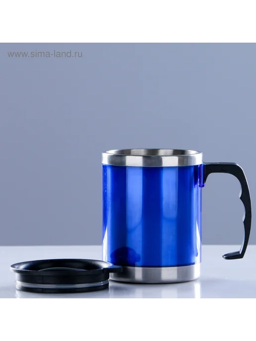 Лучшее для дома Термокружка, 180 мл, сохраняет тепло 2 ч, 8.5×6.8, хром, 11x12, 450 мл, фото 2