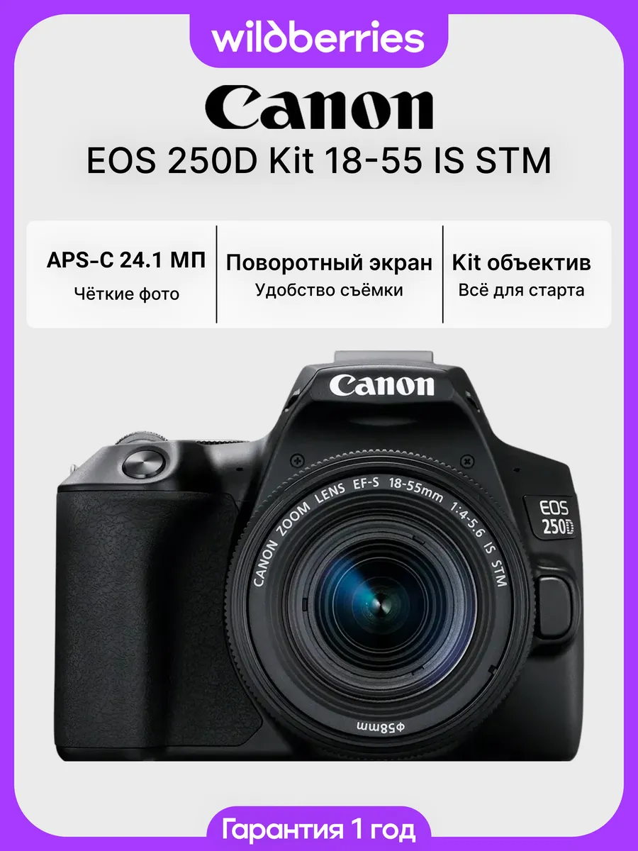 Зеркальный фотоаппарат EOS 250D Kit 18-55mm IS STM