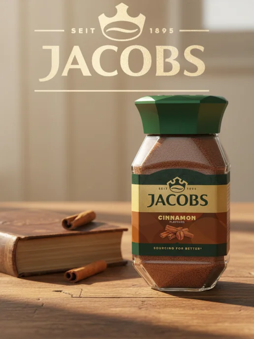 jaCobs Кофе растворимый с молотой корицей 90г, 90 г, фото 4