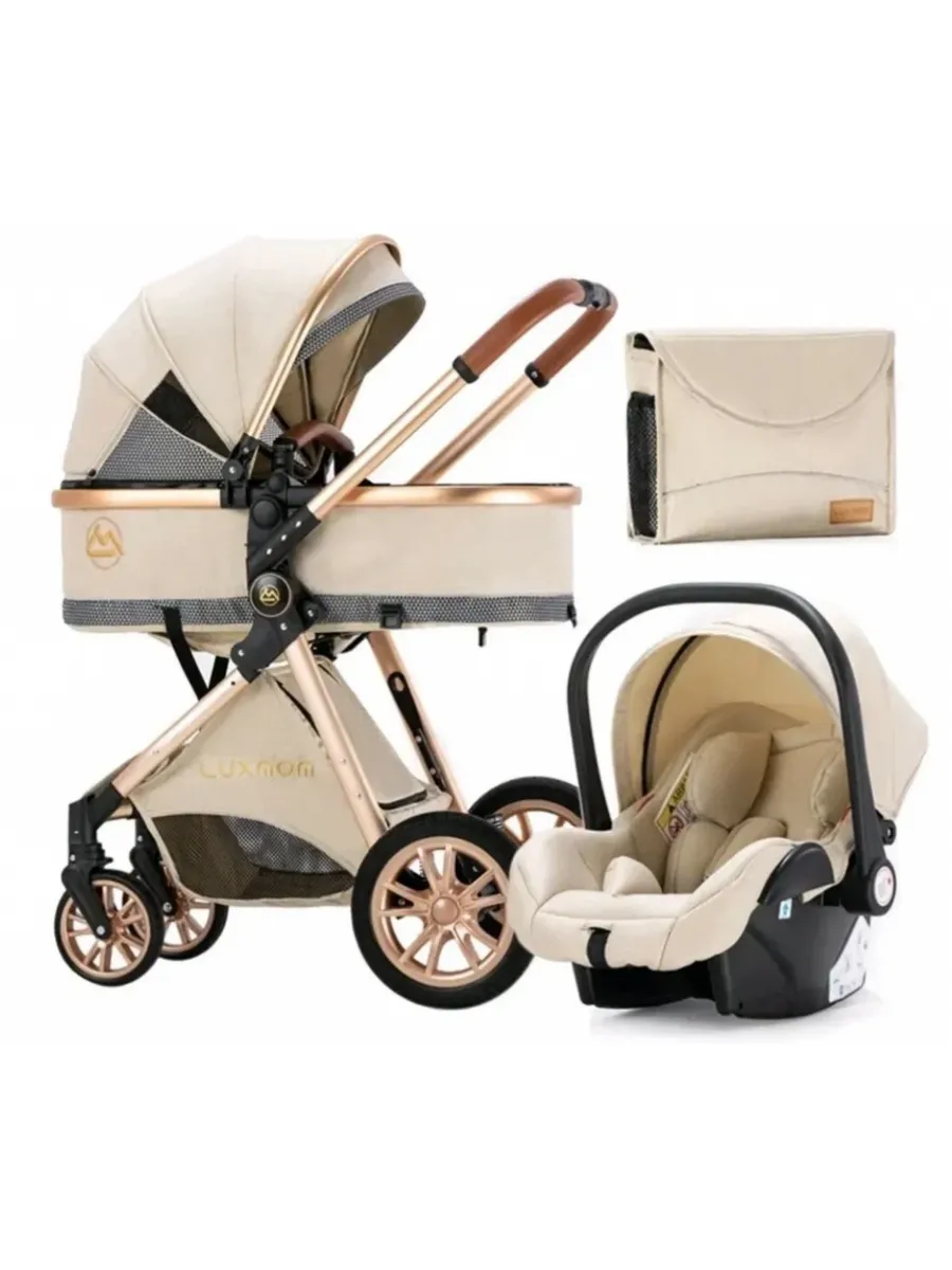 Коляска для новорожденных 3 в1 Luxmom V9 трансформер