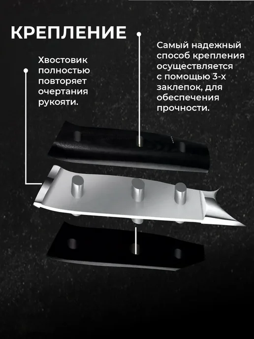 KAWAHI Кухонный Шеф нож, черный, фото 7