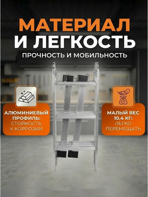 Лестница трансформер алюминиевая ЛТА 4х3 проф — фото 3