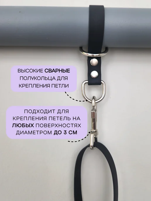 ParkLap Переходник-крепление для ринговки из биотана в ванну, черный, фото 2