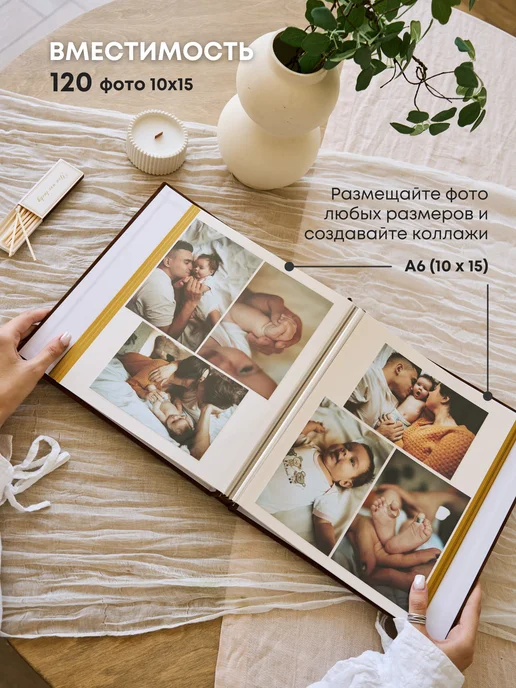 PhotoSoul Фотоальбом 10х15 семейный велюровый, 10x15, фото 2