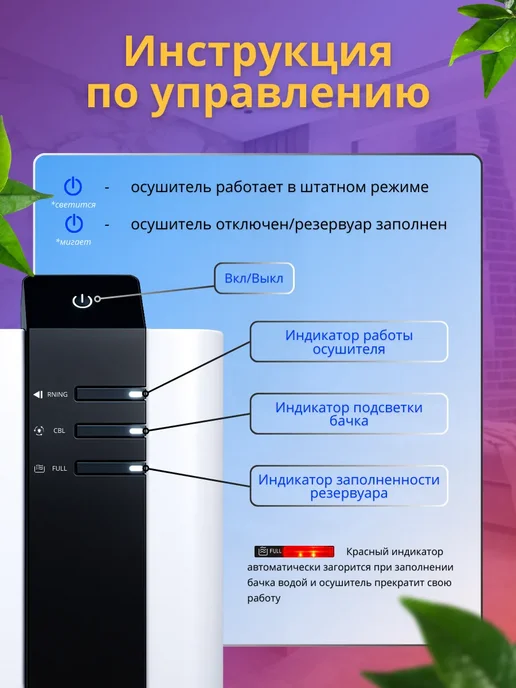 Осушитель воздуха для дома от влажности и плесени, белый, фото 7