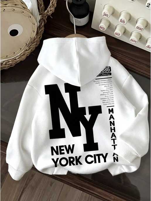 MeeBur Худи оверсайз с капюшоном и начесом, вариант