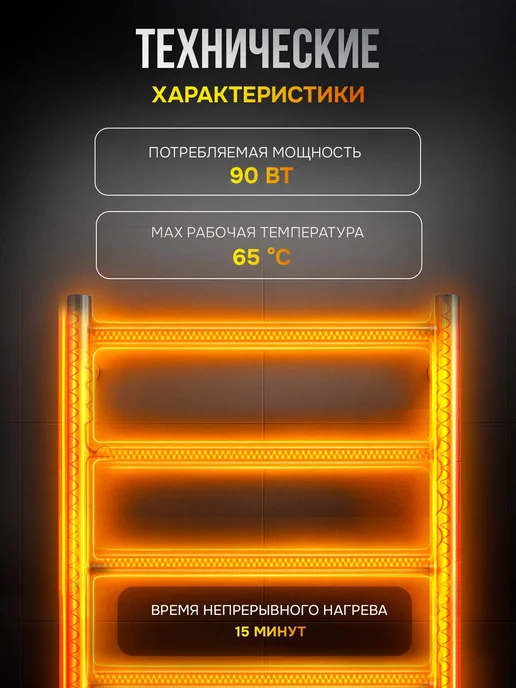 EL-TERM Полотенцесушитель электрический в ванную Лион П5 400х700, 400x700, фото 4