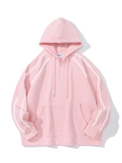 Худи флисовое полузамок оверсайз