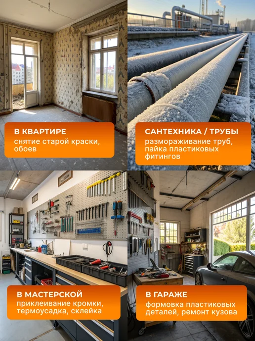 Фен строительный электрический ТП-2000М — фото 4