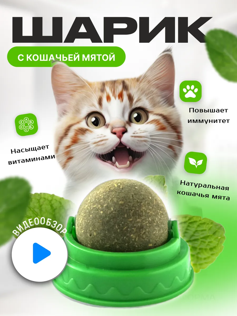 Кошачья мята шарик. лакомство