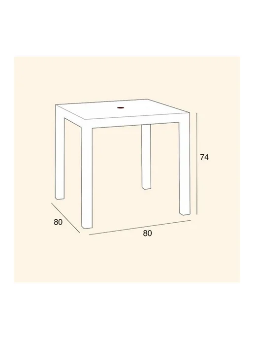 B:rattan Стол DALLAS (80x80x74), коричневый, 80x80x74, фото 3