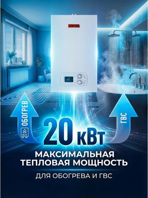 Газовый котел двухконтурный настенный ГК-20 — фото 2
