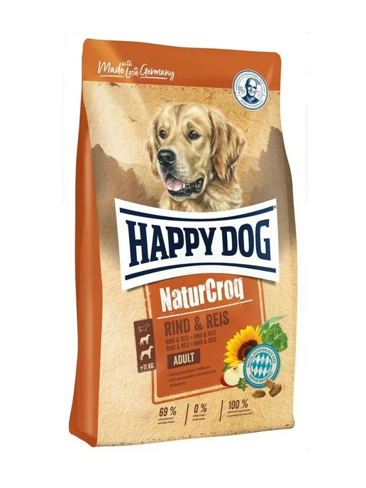 Сухой корм Happy Dog Naturcroq для собак, говядина, 15 кг, фото 2
