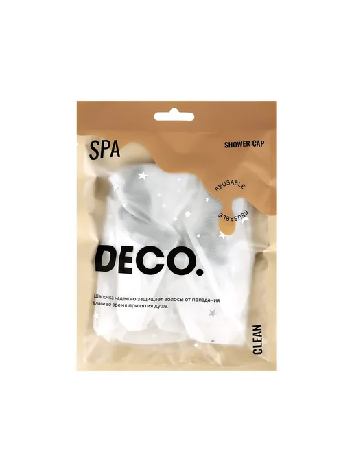 DECO. Шапочка для душа (star), белый
