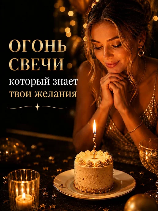ХЭППИ ДЭЙ Свечи для торта длинные волнистые витые золотые тонкие 18 шт, 18 шт, фото 8