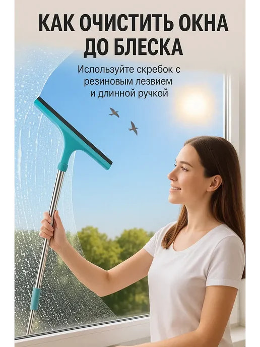 Musya Швабра стеклоочиститель для пола, голубой, фото 2