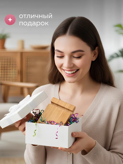 SSY Подставка для телефона и планшета на стол деревянная, коричневый, фото 5