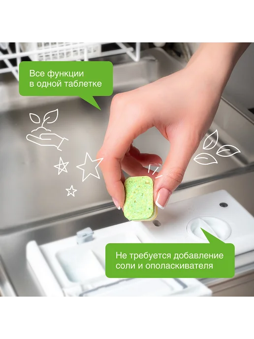 SYNERGETIC Таблетки для посудомоечных машин Биоразлагаемые, вариант, фото 3