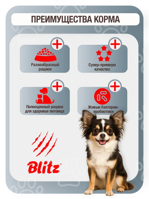 Сухой корм BLITZ Блитц Toy для собак, взрослые, мелкие, 2 кг, фото 2