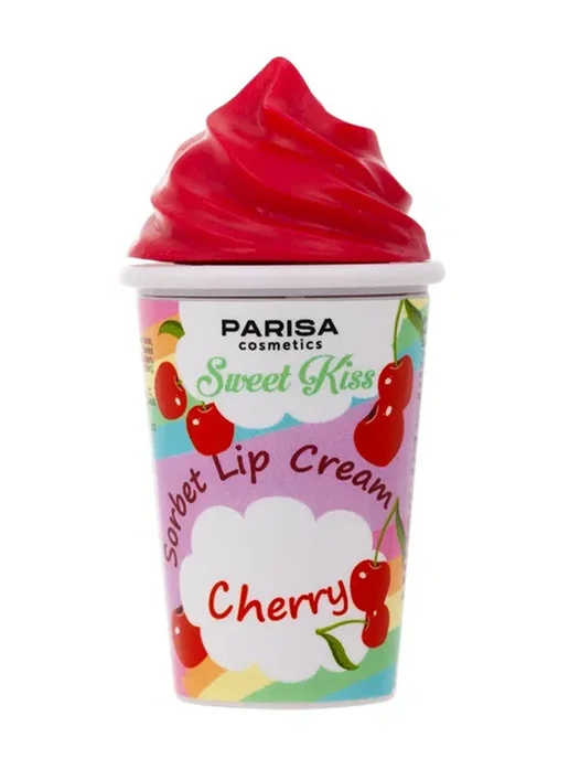 PARISA COSMETICS Бальзам для губ Sorbet Lip Cream Cherry, бежевый