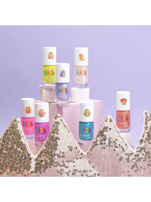 PINK UP Детский лак для ногтей KIDS на водной основе тон 26 5 мл, 5 мл, фото 5