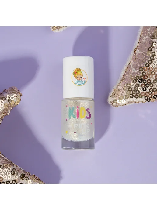 PINK UP Детский лак для ногтей KIDS на водной основе тон 30 5 мл, 5 мл, фото 3