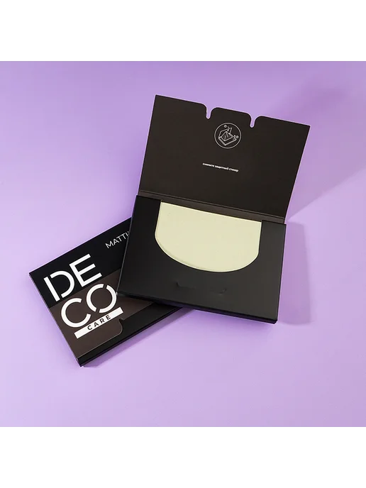 DECO. Салфетки для лица CARE матирующие с экстрактом зеленого чая, зеленый, фото 2