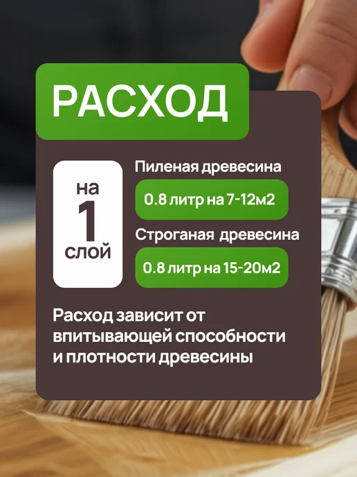 INSHI Масло для дерева с воском бесцветное 0.8 л, 0,8 л, фото 5
