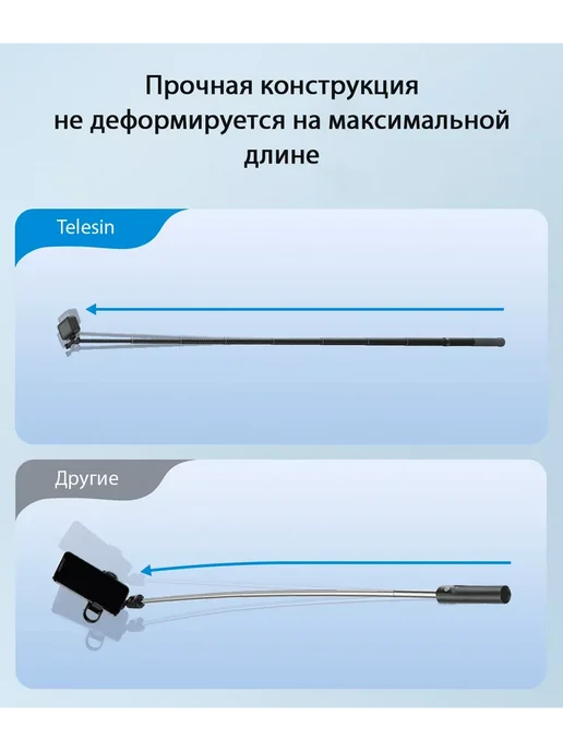 Telesin Монопод карбоновый 1.2 м GP-MNP-002 для экшн-камер, 1,2 м, фото 7