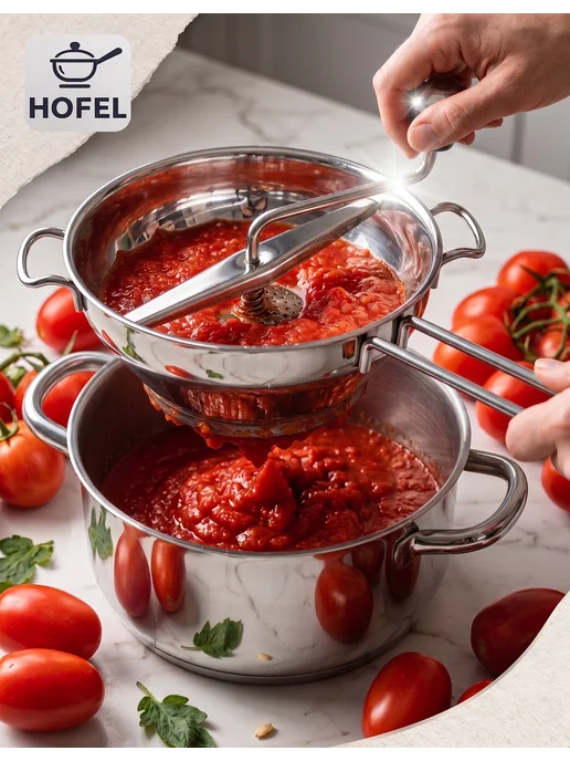HOFEL сито для протирки овощей и фруктов, серый, фото 3