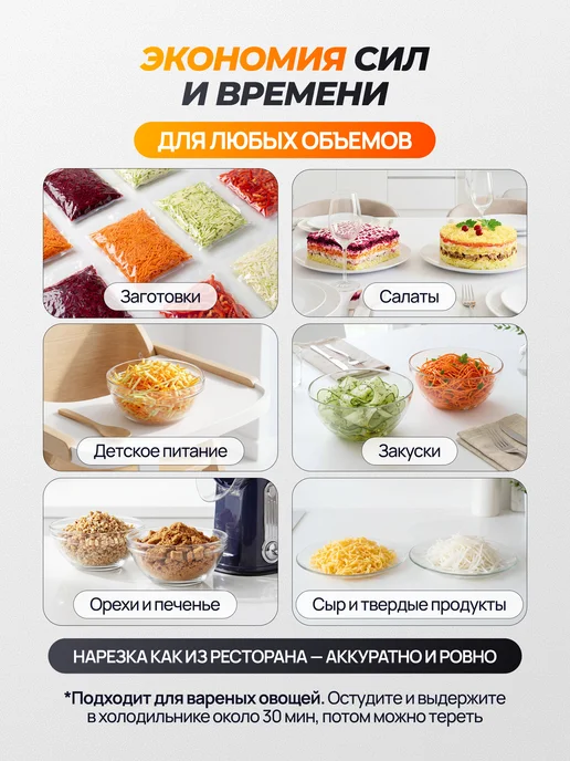 Овощерезка терка ручная многофункциональная шинковка, синий, фото 5