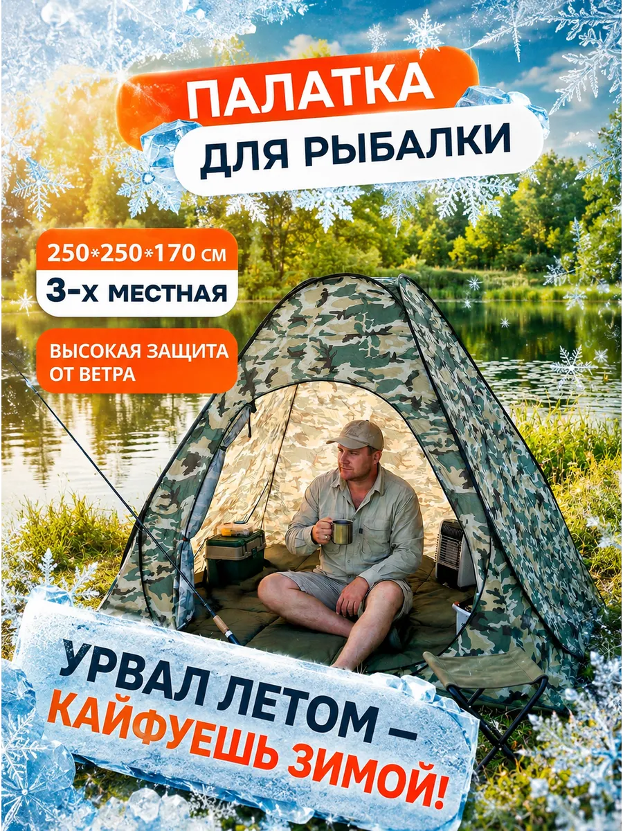 Палатка 250х250х170 серая