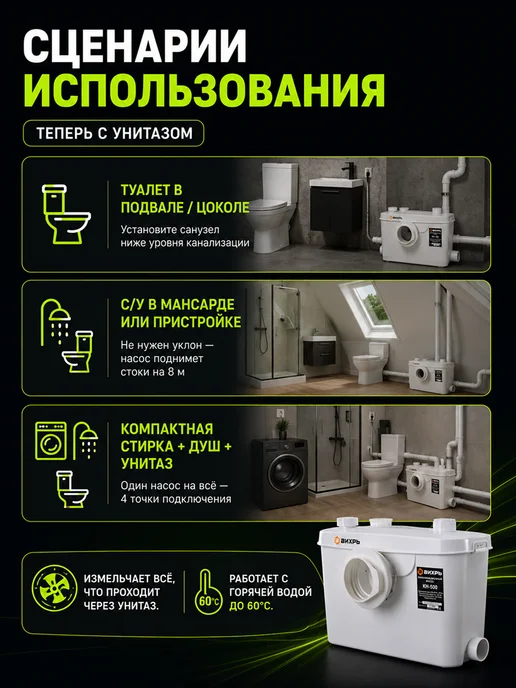 Насос канализационный с измельчителем КН-500 — фото 2