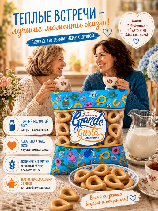 Сушки молочные 400 г, 400 г, фото 2