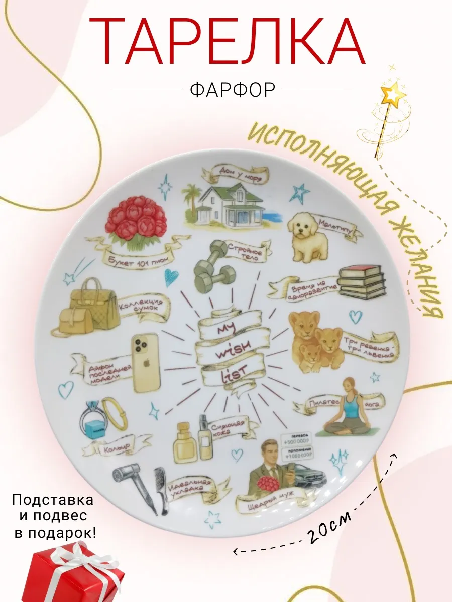 Тарелка столовая фарфор для сервировки с надписями исполняющ…