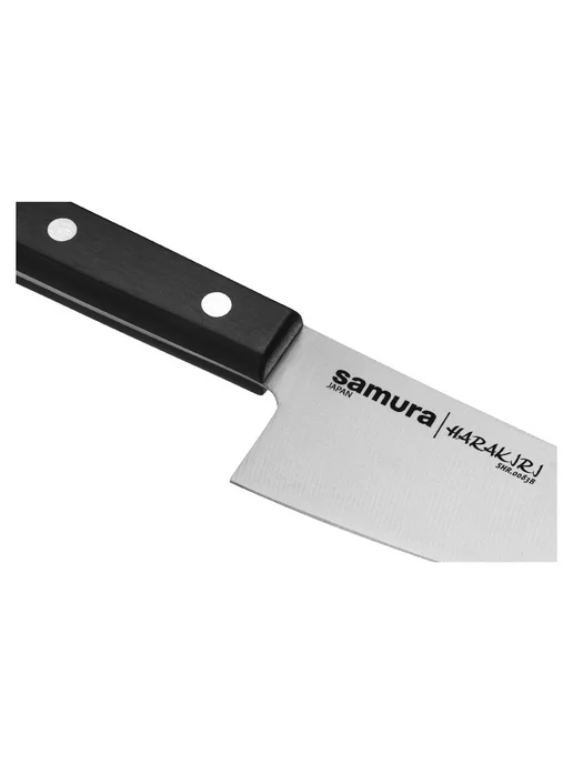 Samura Нож кухонный Шеф малый HARAKIRI, 166 мм (SHR-0083B K), черный, фото 3
