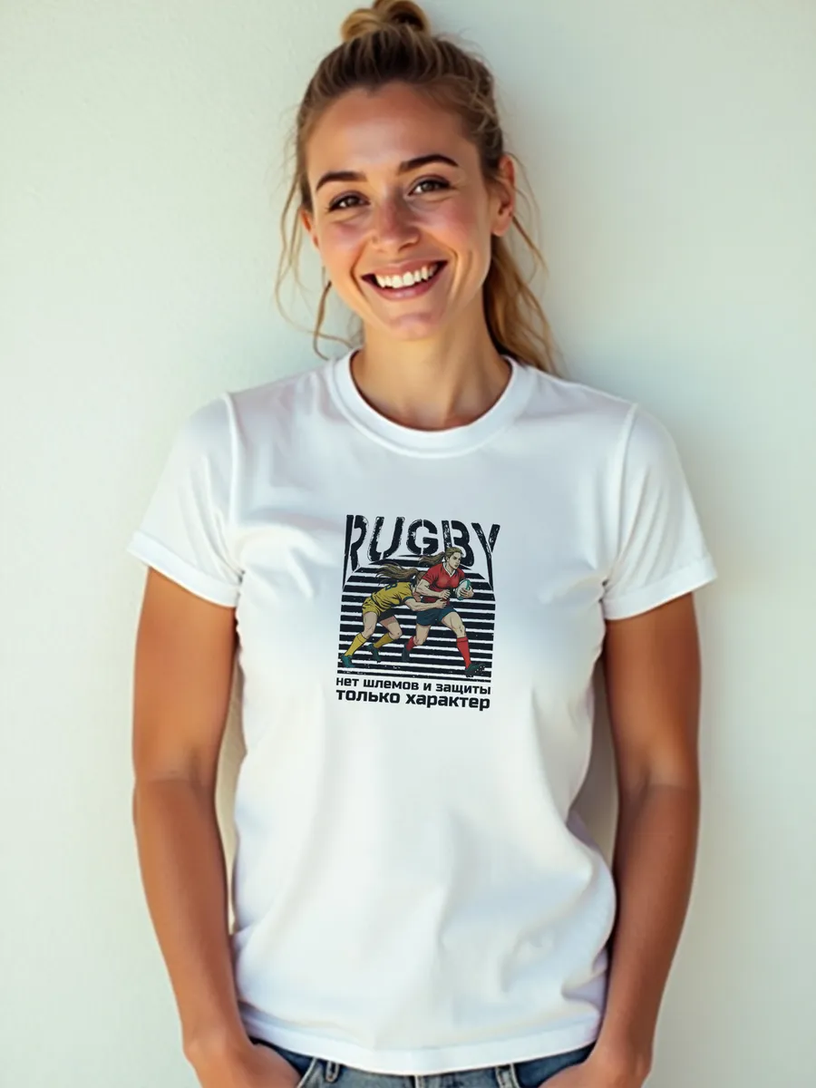 Футболка "Rugby только характер"