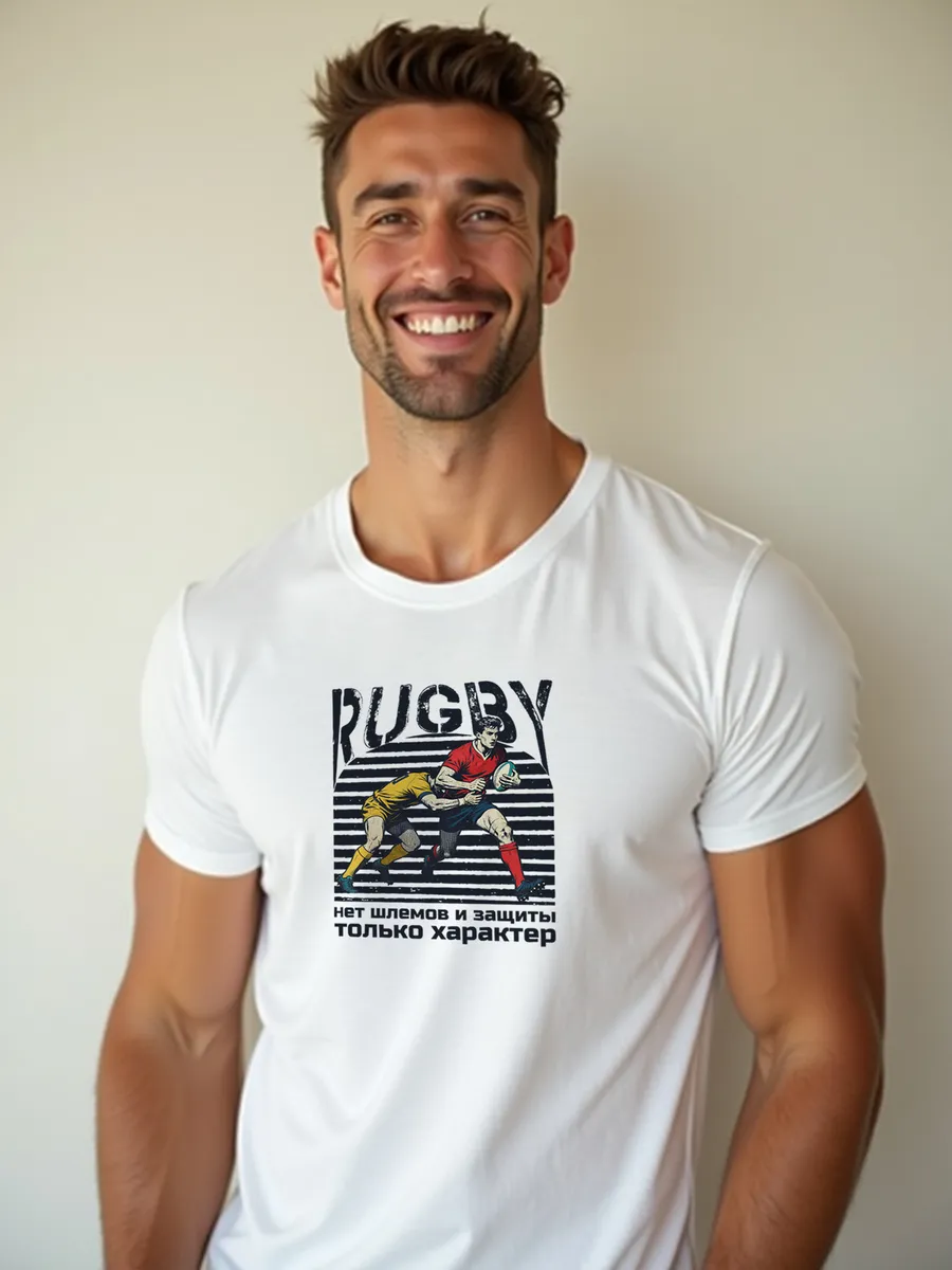 Футболка "Rugby только характер 2"